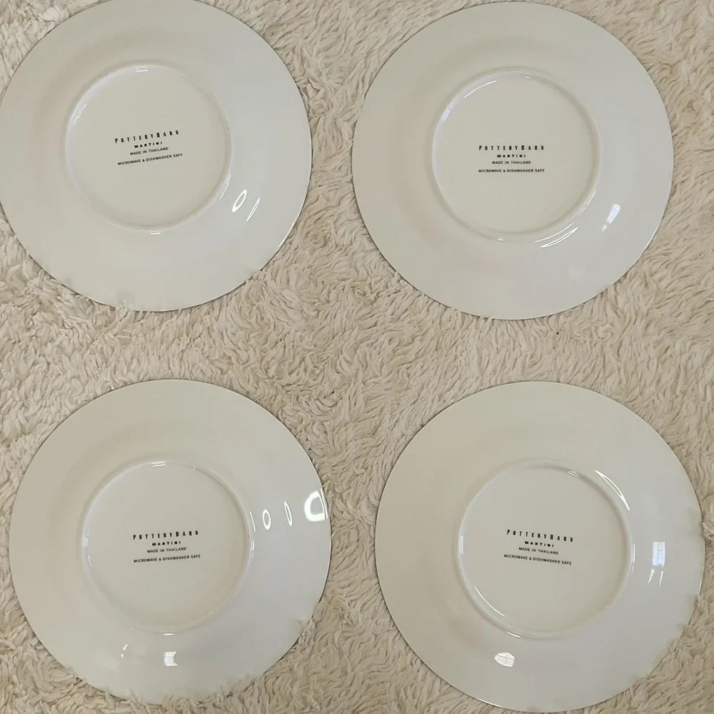 Pottery Barn Martini Dessert Plates